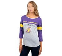 UNK Camiseta de Manga Larga Assist NBA de raglán para Mujer, Brooklyn Nets, Gris Jaspeado, tamaño Mediano