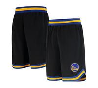 Unk NBA Pantalones Cortos de Baloncesto GSM3547F de la NBA con Logotipo del Equipo Tejido de Malla de poliéster, Color Negro, Grande