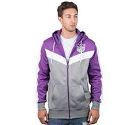 Unk NBA Ultra Game Sudadera con Capucha para Hombre GZM2948F de la NBA con Corte Trasero, Color Contraste, con Cremallera Completa, Color Violeta, tamaño Mediano