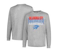 UNK Ultra Game Hombres Supremo de la NBA L/S tee, Hombre, GLM1861F-OK-Small, Heather Gray, Small