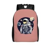 Unkhtt Astronaut On The Moon 1 - Mochila unisex de gran capacidad para trabajo, viajes, camping, aventuras al aire libre