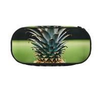 Unkhtt Be A Pineapple Print - Estuche para lápices de gran capacidad con doble cremallera para estudiantes, papelería escolar, almacenamiento de maquillaje, Black, Talla única, Organizador de bolsas