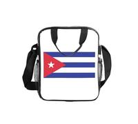 Unkhtt Bolsa de almuerzo transparente con estampado de bandera cubana, contenedor de alimentos, comida portátil para la escuela, trabajo, viajes, Bento Box