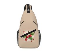 Unkhtt Bonita bolsa cruzada con estampado de cerezas rojas para hombres y mujeres, para viajes diarios, senderismo, correr al aire libre
