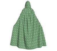 Unkhtt Bonita capa con capucha para adultos, con estampado de hojas de palmera verde, para cosplay, fiesta de máscaras, carnaval, disfraces