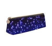 Unkhtt Bright Stars - Estuche triangular de gran capacidad con estampado de estrellas para bolígrafos, estudiantes y colegios, White, Talla única