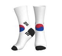 UNKHTT Calcetines deportivos con estampado de bandera de la República de Corea para hombres y mujeres, atléticos, a la moda, informales, correr, gimnasio, entrenamiento, 2 Negro-2, Altoa única