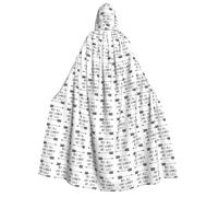 Unkhtt Capa con capucha para adultos con texto en inglés "Not All Who Wander Are Lost" para cosplay, fiesta de máscaras, carnaval, disfraz de capa