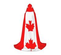 Unkhtt Capa con capucha unisex con estampado de bandera canadiense para cosplay, festival, carnaval, mago
