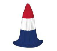 Unkhtt Capa con capucha unisex con estampado de bandera holandesa para cosplay, festival, carnaval, mago