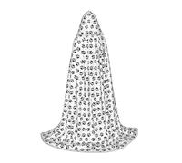 Unkhtt Capa con capucha unisex con estampado de huellas de perro, para cosplay, festival, carnaval, mago