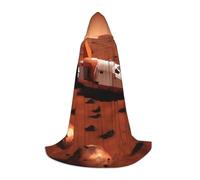 Unkhtt Capa con capucha unisex con estampado de planeta de Marte para cosplay, festival, carnaval, mago