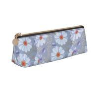 Unkhtt Daisy Blue - Estuche triangular de gran capacidad para bolígrafos y estuches para estudiantes y colegios, White, Talla única