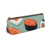 Unkhtt Delicious Sushi 1 - Estuche triangular de gran capacidad para bolígrafos, estudiantes y colegios, White, Talla única