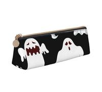 Unkhtt Divertida funda triangular con estampado de fantasmas blancos de gran capacidad para bolígrafos, estudiantes y colegios, White, Talla única