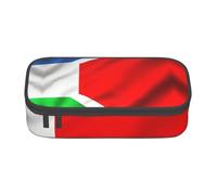 Unkhtt Estuche para lápices con diseño de bandera de Costa Rica de 21 cm x 5 cm x 9,4 cm, para escuela, oficina, viaje, Black, Talla única