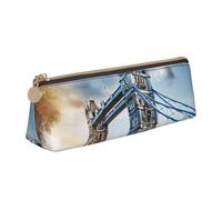 Unkhtt Estuche para lápices con diseño de Puente de la Torre Vieja de Londres, gran capacidad, bolsa triangular para bolígrafos, estudiantes y colegios universitarios, White, Talla única
