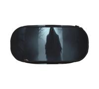 Unkhtt Estuche para lápices de gran capacidad con estampado de fantasmas de Halloween, con doble cremallera, para guardar maquillaje, Black, Talla única, Organizador de bolsas