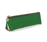 Unkhtt Estuche triangular de gran capacidad con diseño de bandera de la República de Chechenia para bolígrafos, estudiantes y colegios, White, Talla única