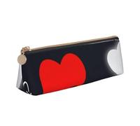 Unkhtt Estuche triangular de gran capacidad con estampado de feliz día de San Valentín para bolígrafos, estudiantes y colegios, White, Talla única