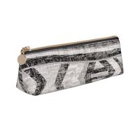 Unkhtt Estuche triangular de gran capacidad con estampado tribal gris para bolígrafos, estudiantes y colegios, White, Talla única