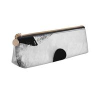 Unkhtt Estuche triangular de gran capacidad con impresión artística de hockey sobre hielo, para bolígrafos, estudiantes y colegios, White, Talla única