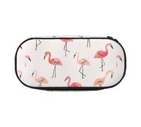 Unkhtt Flamingo. Estuche para lápices de gran capacidad para estudiantes, doble cremallera, escuela, papelería, almacenamiento de maquillaje, Black, Talla única, Organizador de bolsas