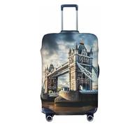 Unkhtt Funda protectora elástica para maleta, diseño histórico del Puente de la Torre Vieja de Londres, para maletas rígidas y blandas, Black, M, Equipaje de mano