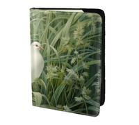 Unkhtt Grass and Dove - Funda tipo cartera para pasaporte de 5.5 pulgadas, para hombres y mujeres, compacta y segura, Black, Talla única