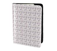 Unkhtt Hermosa funda tipo cartera para pasaporte de 5.5 pulgadas con estampado de hojas de uva para hombres y mujeres, compacta y segura, Black, Talla única
