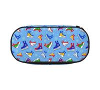 Unkhtt Hockey Elements - Estuche para lápices de gran capacidad, con doble cremallera, para escuela, papelería, maquillaje, almacenamiento, Black, Talla única, Organizador de bolsas