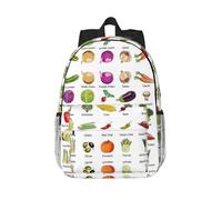 Unkhtt Introducción de varios vegetales con estampado de verduras, impermeable, funcionalidad, mochila universitaria, trabajo, senderismo, viajes, entusiastas del aire libre
