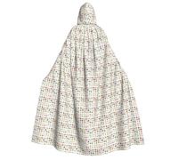 Unkhtt Introducción de varios vegetales estampados para adultos, capa con capucha de 190 cm, disfraz de carnaval, cosplay, festivales, celebraciones al aire libre