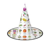 Unkhtt Introducción de varios vegetales estampados para adultos, sombrero festivo para carnaval, fiesta de cosplay, gorra cómoda para sombreros