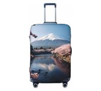 Unkhtt Japan Mount Fuji - Funda elástica para maleta, diseño de paisaje, para maletas rígidas y blandas, Black, M, Equipaje de mano