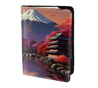 Unkhtt Japan Mount Fuji - Funda tipo cartera para documentos de viaje de 5.5 pulgadas, para hombres y mujeres, compacta y segura, Black, Talla única