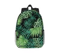 Unkhtt Mochila impermeable con estampado de hojas de palmera transparente para el trabajo, senderismo, viajes, entusiastas del aire libre
