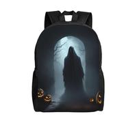 Unkhtt Mochila unisex de gran capacidad con estampado de fantasmas de Halloween para el trabajo, viajes, camping, aventuras al aire libre