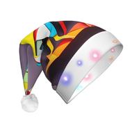 Unkhtt Origami Multicolor Papercraft Grullas 1 impresión Hombres Mujeres Led Navidad Sombrero Papá Noel para Año Nuevo y Navidad Fiesta Festiva Accesorio