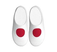 Unkhtt Pantuflas para adultos con estampado de bandera japonesa, suaves, antibolitas, para interiores, casa, suela antideslizante, para viajes en casa
