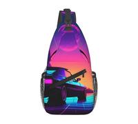 Unkhtt Retrowave - Bolso cruzado con estampado de imágenes para hombres y mujeres, mochila de viaje para viajes diarios y aventuras al aire libre