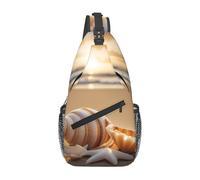 Unkhtt Seashell Landscape On The Beach Print - Bolsa cruzada para hombre y mujer, mochila de viaje para viajes diarios y aventuras al aire libre