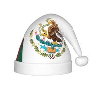 Unkhtt Sombrero de Navidad para niños con estampado de bandera de México, gorro de invierno para fiesta de Navidad, Año Nuevo, celebraciones de vacaciones