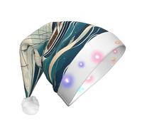 Unkhtt Sombrero de Navidad unisex con estampado de barco de vela oceánico, accesorio de decoración para fiesta de Año Nuevo, gorro de Navidad