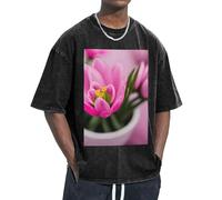 Unkhtt Spring is in The Air - Camisetas de gran tamaño vintage con estampado fresco y cómodo y divertido, ajuste clásico, movimiento Freedom, Negro, S