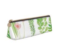 Unkhtt Springtime Herb Garden - Estuche triangular de gran capacidad para bolígrafos, estudiantes y colegios, White, Talla única
