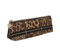 Unkhtt Wild Zoo Print - Estuche triangular de gran capacidad para bolígrafos, estudiantes y colegios, White, Talla única