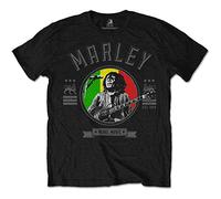 Unknown Camiseta para hombre Bob Marley Rebel Music Seal