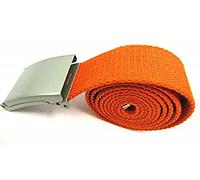 Unknown Mujeres Liso Cinturón de Tela hasta Size 16 en 5 Colores (Naranja)