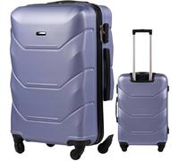 UNLIMITED Juego de 5 Maleta de Viaje ABS con 4 Ruedas - Maleta de Cabina y Registrada, Compatible con Ryanair, Púrpura, M, maleta